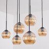 Koyoto Hanglamp, Kogellampje, Hanglamp Amber, 6-lichts