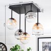 Chehalis Plafondlamp, Kogellampje Amber, Duidelijk, Rookkleurig, 5-lichts