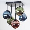 Chehalis Plafondlamp, Kogellampje Blauw, Groen, Koperkleurig, 5-lichts