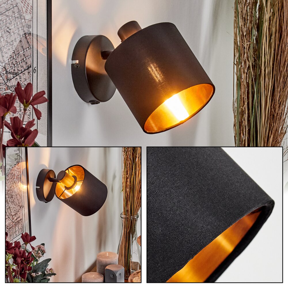 Alsen Wandlamp, Muurspot Zwart, 1-licht main product photo