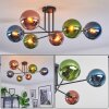 Gastor Plafondlamp, Kogellampje 80 cm Blauw, Groen, Koperkleurig, 6-lichts