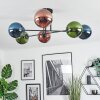 Gastor Plafondlamp, Kogellampje 80 cm Blauw, Groen, Koperkleurig, 6-lichts