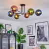 Gastor Plafondlamp, Kogellampje 80 cm Blauw, Groen, Koperkleurig, 6-lichts