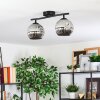 Ripoll Plafondlamp, Kogellampje Chroom, Rookkleurig, 2-lichts