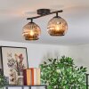 Ripoll Plafondlamp, Kogellampje Chroom, Rookkleurig, 2-lichts