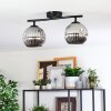 Ripoll Plafondlamp, Kogellampje Chroom, Rookkleurig, 2-lichts