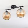 Gastor Plafondlamp, Kogellampje Amber, 2-lichts
