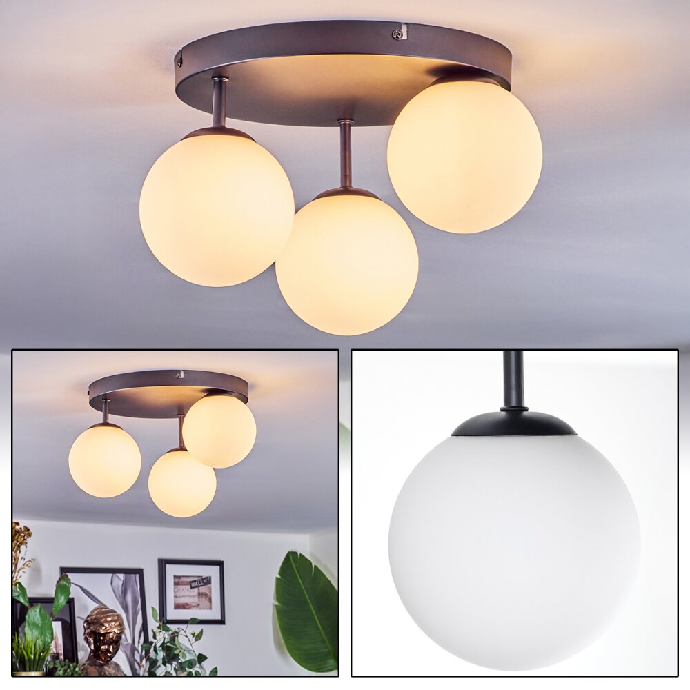 Chehalis Plafondlamp, Kogellampje Wit, 3-lichts main product photo
