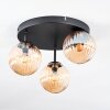 Chehalis Plafondlamp, Kogellampje Amber, 3-lichts