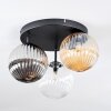 Chehalis Plafondlamp, Kogellampje Amber, Duidelijk, Rookkleurig, 3-lichts