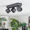 Narel Plafondlamp, Plafondspot LED Zwart, 3-lichts