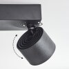Narel Plafondlamp, Plafondspot LED Zwart, 4-lichts
