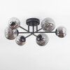 Chehalis Plafondlamp, Kogellampje 55 cm Rookkleurig, 6-lichts