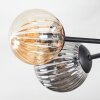 Chehalis Plafondlamp, Kogellampje 55 cm Amber, Rookkleurig, 6-lichts