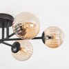 Chehalis Plafondlamp, Kogellampje 55 cm Amber, 6-lichts