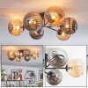 Chehalis Plafondlamp, Kogellampje 62 cm Amber, Rookkleurig, 6-lichts