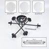 Chehalis Plafondlamp, Kogellampje 62 cm Wit, 6-lichts