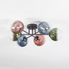 Chehalis Plafondlamp, Kogellampje 62 cm Blauw, Groen, Duidelijk, Koperkleurig, 6-lichts