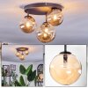 Chehalis Plafondlamp, Kogellampje 30 cm Amber, 3-lichts