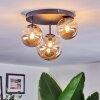 Chehalis Plafondlamp, Kogellampje 30 cm Amber, 3-lichts
