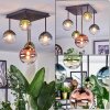 Chehalis Plafondlamp, Kogellampje Blauw, Groen, Duidelijk, Koperkleurig, 5-lichts