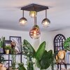 Chehalis Plafondlamp, Kogellampje Blauw, Groen, Duidelijk, Koperkleurig, 5-lichts