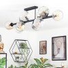 Ripoll Plafondlamp, Kogellampje Amber, Duidelijk, Rookkleurig, 10-lichts