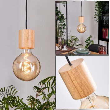 Sydan Hanglamp, Hanglamp Natuurlijke kleuren, Zwart, 1-licht