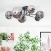 Chehalis Plafondlamp, Kogellampje 62 cm Rookkleurig, 6-lichts