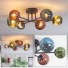 Chehalis Plafondlamp, Kogellampje 55 cm Blauw, Groen, Koperkleurig, 6-lichts