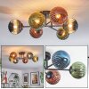 Chehalis Plafondlamp, Kogellampje 55 cm Blauw, Groen, Koperkleurig, 6-lichts