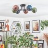Chehalis Plafondlamp, Kogellampje 55 cm Blauw, Groen, Koperkleurig, 6-lichts