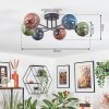 Chehalis Plafondlamp, Kogellampje 55 cm Blauw, Groen, Koperkleurig, 6-lichts