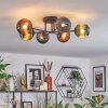 Chehalis Plafondlamp, Kogellampje 55 cm Blauw, Groen, Koperkleurig, 6-lichts