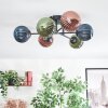Chehalis Plafondlamp, Kogellampje 55 cm Blauw, Groen, Koperkleurig, 6-lichts