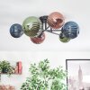 Chehalis Plafondlamp, Kogellampje 60 cm Blauw, Groen, Koperkleurig, 6-lichts
