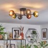 Chehalis Plafondlamp, Kogellampje 51 cm Blauw, Groen, Duidelijk, Koperkleurig, 6-lichts