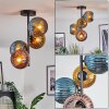 Koyoto Plafondlamp, Kogellampje 31 cm Blauw, Goud, Koperkleurig, 4-lichts