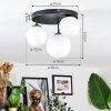 Chehalis Plafondlamp, Kogellampje 30 cm Wit, 3-lichts