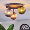 Chehalis Plafondlamp, Kogellampje 30 cm Blauw, Groen, Koperkleurig, 3-lichts