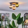 Chehalis Plafondlamp, Kogellampje 30 cm Blauw, Groen, Koperkleurig, 3-lichts