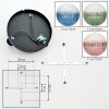 Chehalis Plafondlamp, Kogellampje 33.5 cm Blauw, Groen, Duidelijk, Koperkleurig, 3-lichts