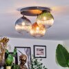 Chehalis Plafondlamp, Kogellampje 33.5 cm Blauw, Groen, Duidelijk, Koperkleurig, 3-lichts