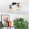Ripoll Plafondlamp, Kogellampje Amber, Duidelijk, 2-lichts