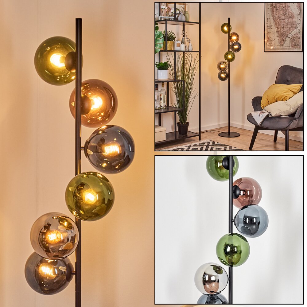 Gastor Kogellampje, Staande lamp 34 cm Blauw, Chroom, Groen, Koperkleurig, Rookkleurig, 6-lichts main product photo