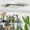 Barullu Plafondlamp, Paneel LED houtlook, Zwart, Wit, 1-licht
