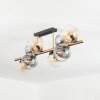Koyoto Plafondlamp, Kogellampje Goud, Zwart, 8-lichts