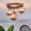 Chehalis Plafondlamp, Kogellampje 30 cm Rookkleurig, 3-lichts