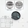Chehalis Plafondlamp, Kogellampje 30 cm Rookkleurig, 3-lichts