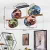 Koyoto Plafondlamp, Kogellampje Goud, Zwart, 8-lichts